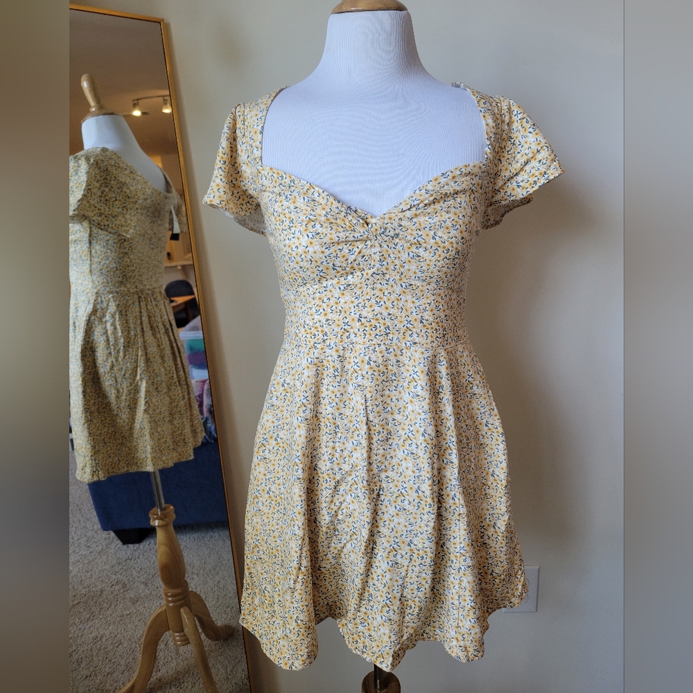 Abercrombie Yellow Floral Dress